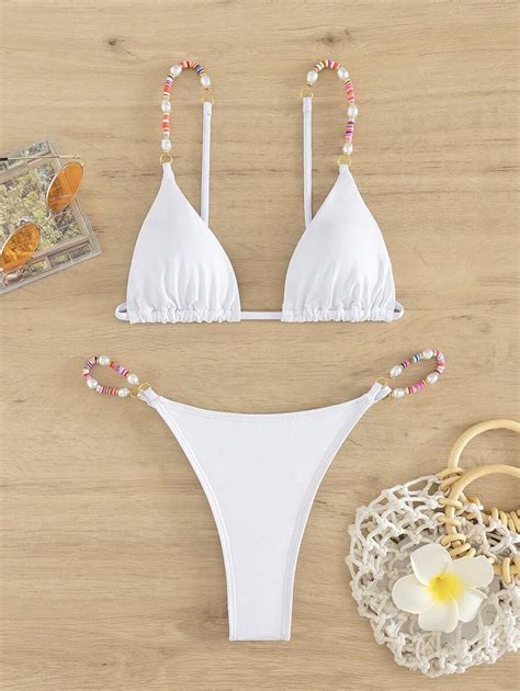 Zweiteiliger Getrennter Badeanzug Für Frauen Mit Einzigartigen Accessoires Sexy Bikini Set Mit