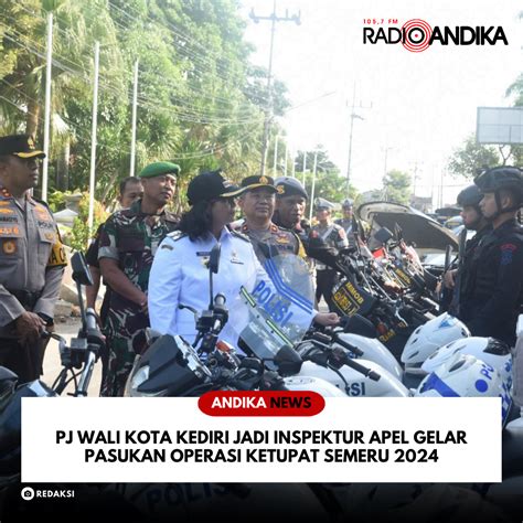 Pj Wali Kota Kediri Jadi Inspektur Apel Gelar Pasukan Operasi Ketupat