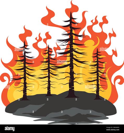 Forest Fires Deforestation Stock Vector Image Art Alamy