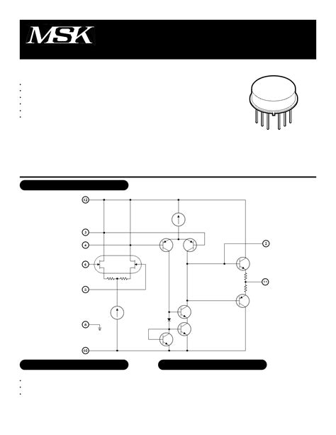 MSK032 Datasheet PDF Pinout FET INPUT DIFFERENTIAL OP