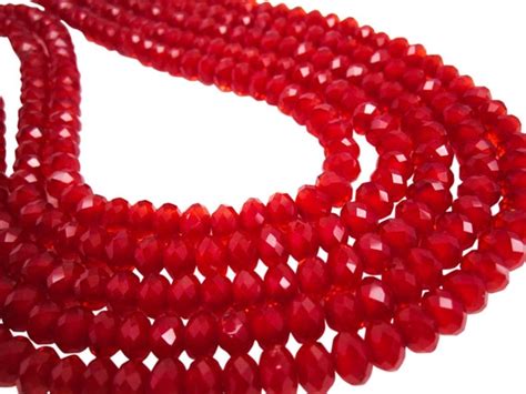 Red Czech Beads Opaque Red Czech Fire Polish Glass Beads