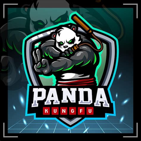 Premium Vector Panda Warrior Mascot Esport Logo Design