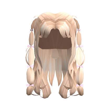 Blonde Pink Ribbon Bubble Braids Roblox Item Rolimon S