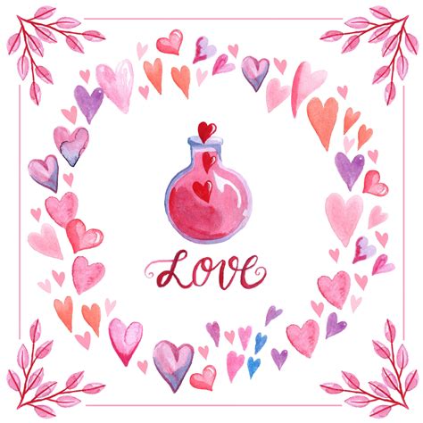 Premium Vector Love Potion Background