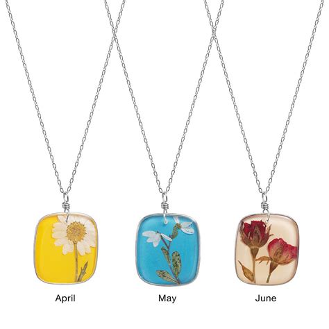 Birth Month Flower Necklaces Birthday Jewelry Uncommongoods