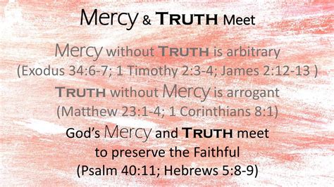 Mercy And Meet Truth Mercy And Truth Have Met Together Righteousness