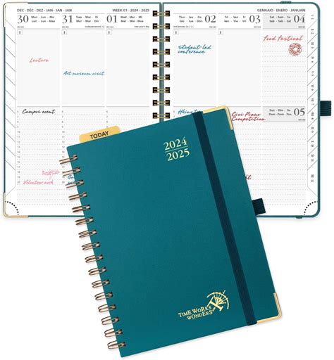 POPRUN 2024 2025 Academic Diary A5 Week To View 26 5x21 5 Cm Spiral