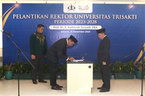 Usai Dilantik Rektor Usakti Prof Kadarsah Beberkan Lima Target Visi Misi