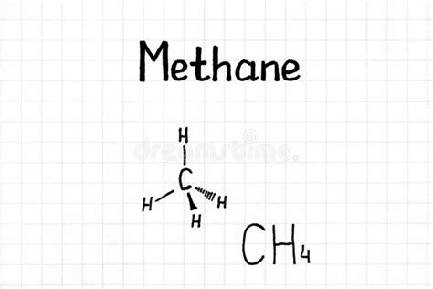 Handwriting Chemical Formula Of Methane Stock Photo - Image of structure, black: 211253370