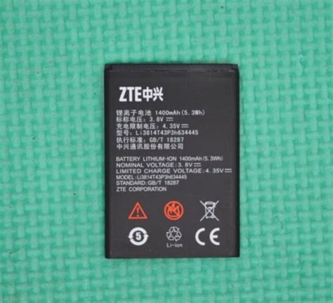 1pcs New Battery For ZTE Blade L110 Li3814T43P3h634445 1400mAh EBay