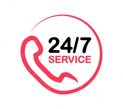 Premium Vector 24 7 Service Icon 24 7 Support 247 Call Center Call