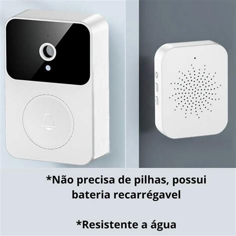 Campainha C Mera V Deo Porteiro Sem Fio Wi Fi Hd Inteligente Smart