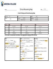 CriticalThinkingMap Adult Health Pdf Clinical Reasoning Map Name 10