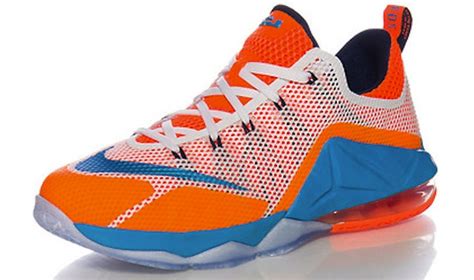 Nike LeBron 12 Low GS Orange Blue White - Sneaker Bar Detroit