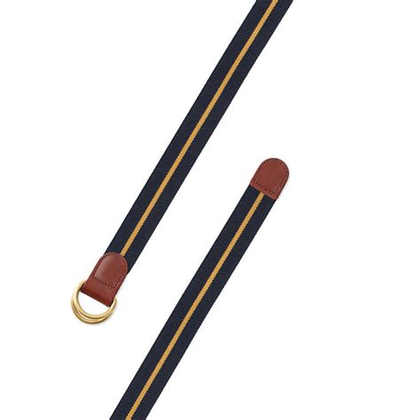 Navy And Gold Belgian Stretch D Ring Belt Barrons Hunter