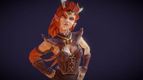 Female Pyromancer Fantasy Character 3d Model By Art Lyft Jimmyq