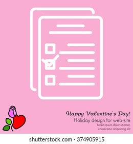 White Clipboard Checklist On Pink Background Stock Illustration