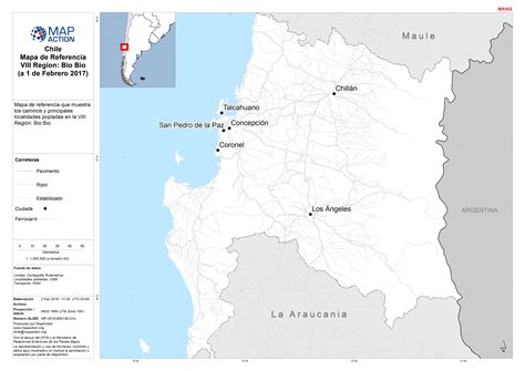 Chile Mapa de Referencia VIII Region: Bio Bio (a 1 de Febrero 2017 ...