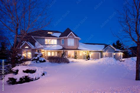 Exterior of Suburban Home Stock Photo | Adobe Stock