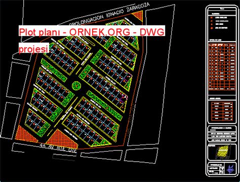 Plot Plan Dwg Projesi Autocad Projeler