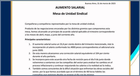 Aumento Salarial Mesa De Unidad Sindical Foeesitra Federaci N De