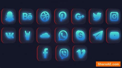 Videohive Social Media Logo Pack Free After Effects Templates After