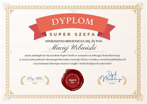 Dyplom Super Szefa ToBylRok Pl Sklep EMPIK