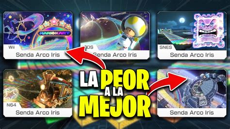 TODAS Las SENDA ARCOIRIS De Mario Kart 8 Deluxe YouTube