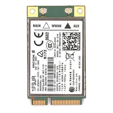 Dell Wireless Hspa G Wwan Dw Mini Card For E E E