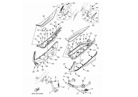 Stand Footrest Yamaha Aerox Chassis Parts Aerox Genuine Parts