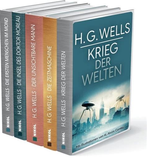 H G Wells fünf Romane Krieg der Welten Zeitmaschine