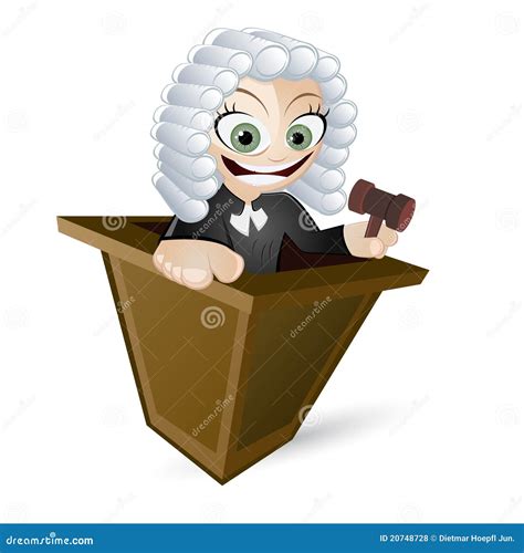 Cartoon Judge With Wig Stock Vector Illustration Of United 20748728