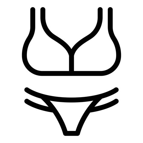 Bikini Swimsuit Icon Outline Style Vector Art At Vecteezy