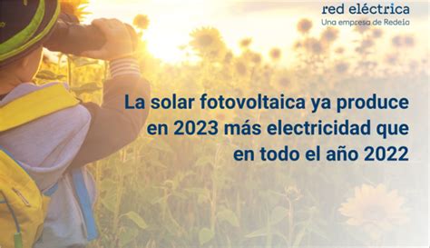 La Energ A Solar Fotovoltaica Bate Su R Cord De Producci N Anual En