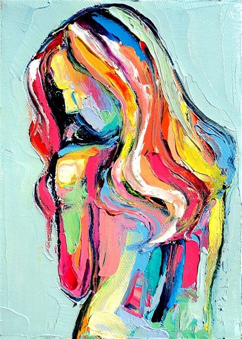 Femme 92 Large 18x24 Abstract Nude Print Reproduction By Aja Etsy