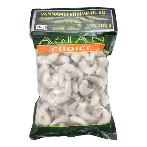 Frozen Asian Choice Vannamei Prawns Hlso 26 30 700gm Only Berlin Sam