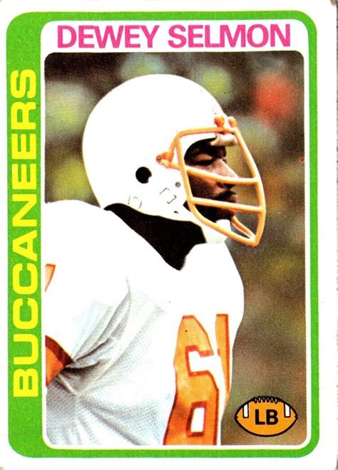 1978 Topps Dewey Selmon 106 Tampa Bay Buccaneers Football Card EBay