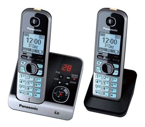 Telefone Sem Fio Panasonic Kx Tg6722lbb 1ramal Preto Bivolt R 519 00