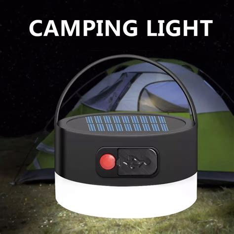 300 Lumen Outdoor Mini Camping Lamp USB Rechargeable LED Solar Camping