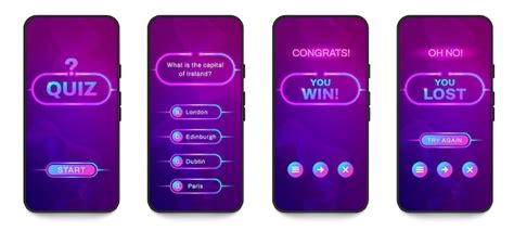 Interface De Jogo De Quiz Para Dispositivos M Veis Modelo De