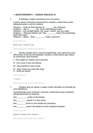 Question Rio I Fon Tica E Fonologia Do Portugu S Question Rio I