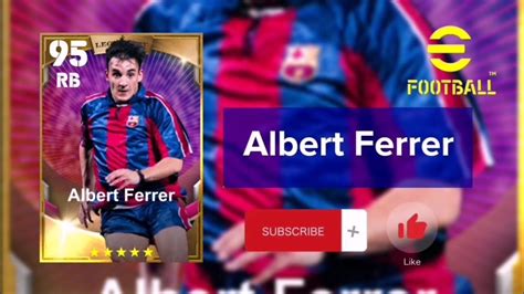 Albert Ferrer Rb Efootball Youtube