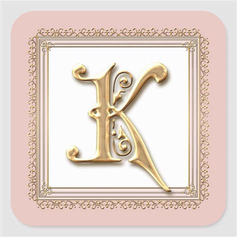 Letter K Gold And Lace Classic Formal Wedding Seal Zazzle Gold Lace