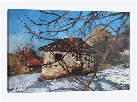 Winter Idyll Canvas Print By Zoran Mihajlovic Muza Icanvas