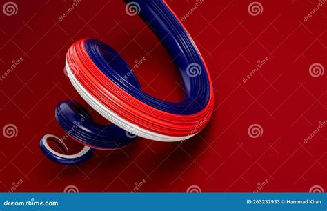 Flag Of Australia Waving Ribbons D Illustration Stock Illustration