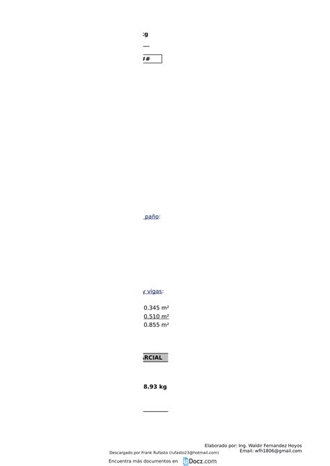 Predimensionamiento De Elementos Estructurales Plantilla De Excel 57629 Downloable Pdf