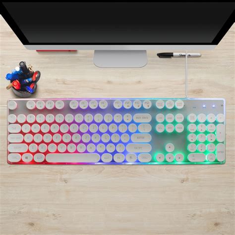 Gaming Backlit Keyboard Round Keys - USAMERICA SHOP