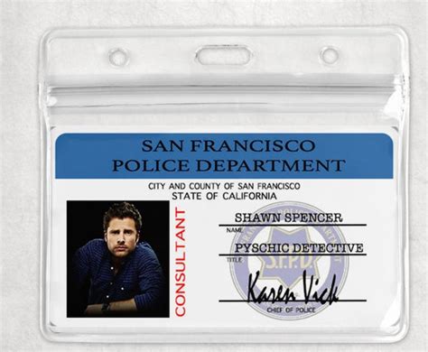 Psych Cast SFPD ID Badges pscyh the Movie I &II | Etsy