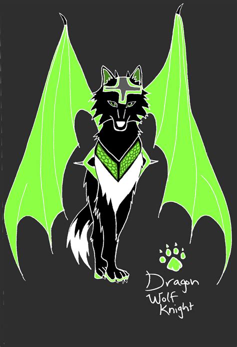 Neon Green Dragon Wolf Knight By Artloverkittenpaws On Deviantart