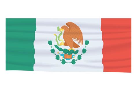 mexican flag emblem 10853285 Vector Art at Vecteezy